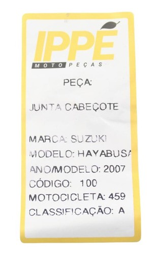 Junta Cabeçote Suzuki Hayabusa (459) 2007