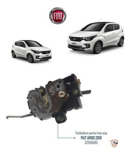 Fechadura Porta Tras Esq Fiat Argo 2018 52046485