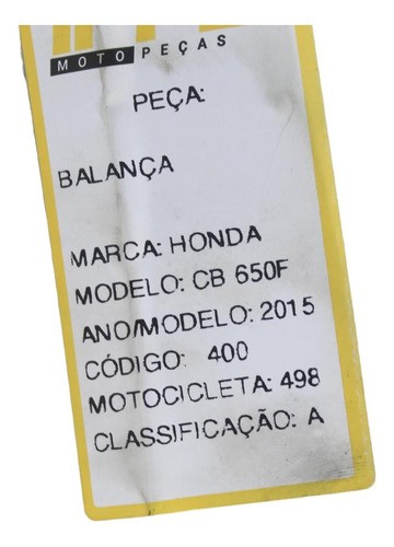 Balança Honda Cb 650f (498) 2015