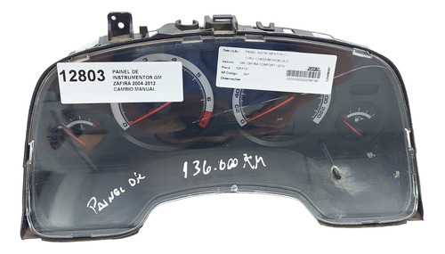 Painel Instrumentos Velocímetro Zafira 2.0 Cambio Manual