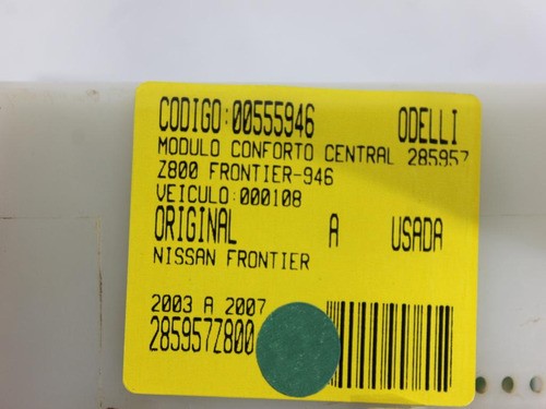 Módulo Conforto Central 285957z800 Frontier 03/07 Us (946)