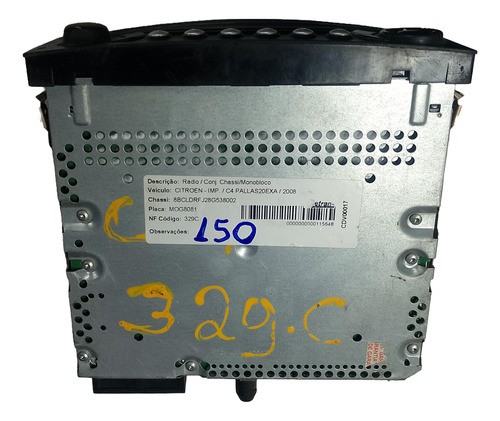 Rádio Cd Player Peugeot 307 Citroen C4 Pallas 2007 A 2011