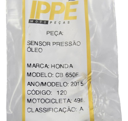 Sensor Pressão Oleo Honda Cb 650f (498) 2015