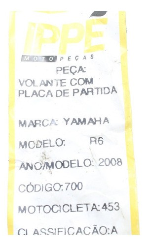 Volante Placa Partida Yamaha Yzf R6 (453)