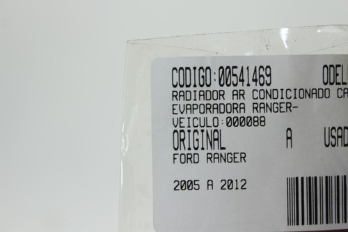 Radiador Ar Condicionado Caixa Evaporadora Ranger 05/12 Us (