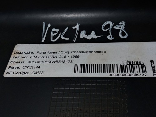 Porta Luvas Chevrolet Vectra 97/05 Preto Original