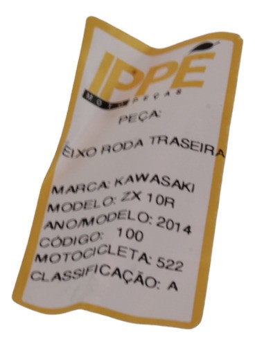 Eixo Roda Traseira  Kawasaki Zx 10r 2014 (522)