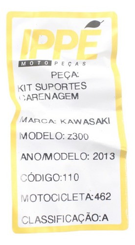 Kit Suporte Carenagem  Kawasaki Z300 (462)