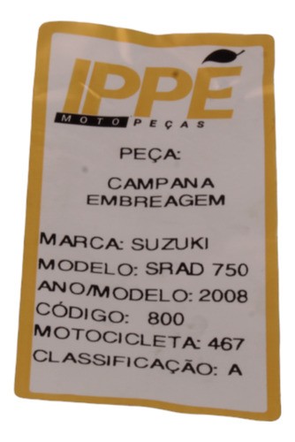 Campana De Embreagem Suzuki Srad 750 Ano 2008 (467)