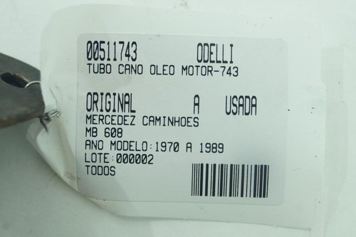 Tubo Cano Óleo Motor Mb 608 70/89 Usado (743)