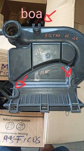 Caixa Filtro De Ar Fiat Palio Com Detalhe Usado 100187240