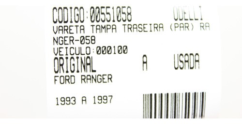 Vareta Tampa Traseira (par) Ranger 93/97 (058)