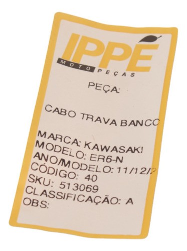 Cabo Trava Banco Kawasaki Er6n 2011/2012 Kawasaki Er 6n