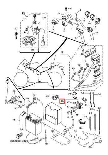 Rele Partida Yzf R3 Mt 03 Yamaha (321)