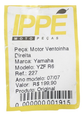 Motor Ventoinha Direita Yamaha Yzf R6 (227)