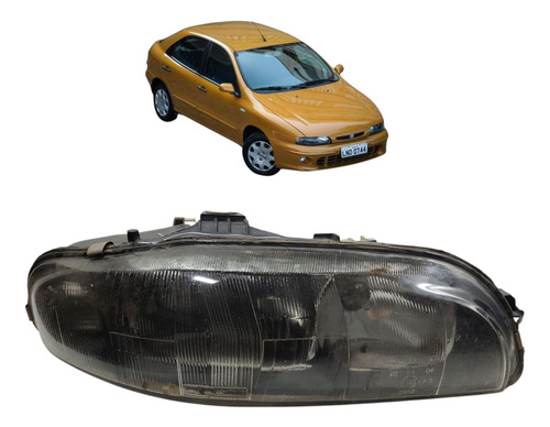Farol Lado Direito Fiat Brava 2000 (al) Com Detalhe