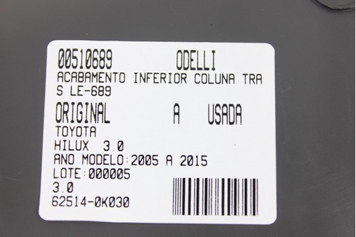 Acabamento Inferior Col Tras Le Hilux 3.0 05/15 Us (689)