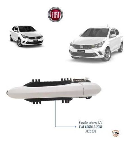  Puxador Externo T/e Fiat Argo 1.3 2018 70521200