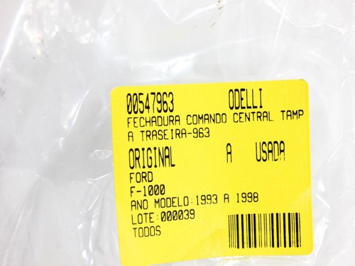 Fechadura C/ando Central Tampa Tras F-1000 93/98 Us (963)