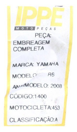 Embreagem Completa Yamaha Yzf R6 (453)