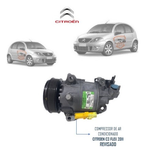 Compressor Ar Condicionado C3 1.6 2004 2005 A 2011 Revisado