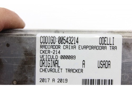 Radiador Caixa Evaporadora Tracker 17/19 Usado (214)