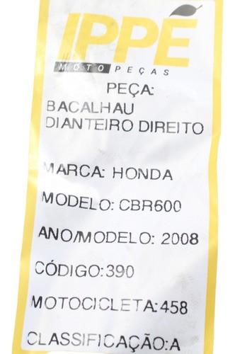 Bacalhau Dianteiro Direito Cbr 600 Rr (458)