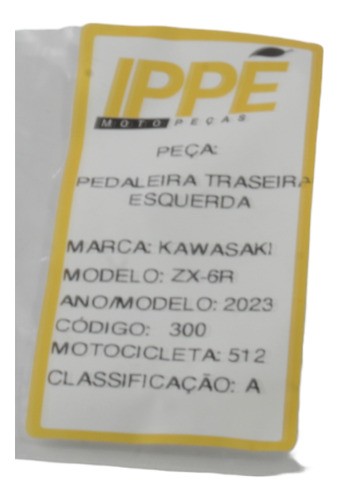 Pedaleira Traseira Esquerda  Kawasaki Zx6r 2023 (512)