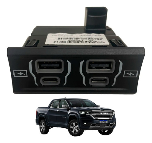 Carregador Entrada Usb Tras Rampage Laramie 2024 53466960