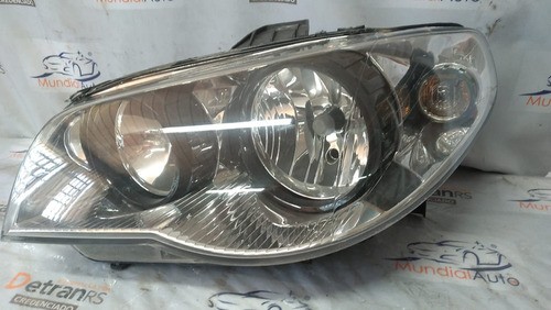 Farol Palio G3 2003/2014 Máscara Cromada Aro Preto 19262