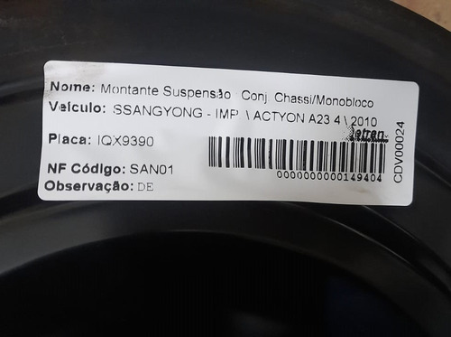 Montante Suspenção D.e. Ssangyong Actyon A23 2010