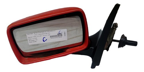 Retrovisor Escort Xr3 1993 95 1996 Esquerdo Manual Vermelho