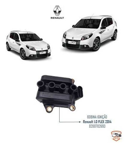 Bobina Ignição Renault Sandero Logan 1.0 16v 2012 2013 2014