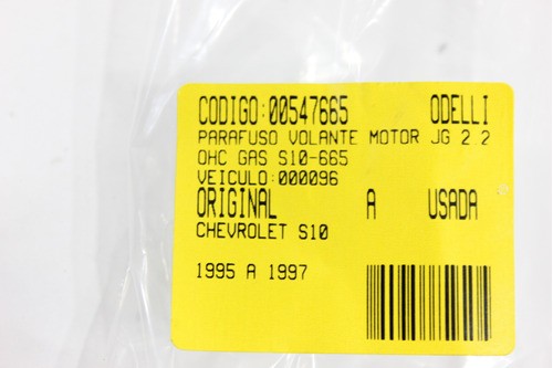 Parafuso Volante Motor Jg 2.2 Ohc Gas S10 95/97 (665)