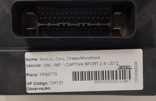 Módulo Bomba Combustível Gm Captiva Sport 2.4 2012 20791901