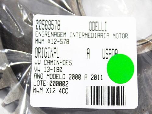 Engrenagem Intermédiaria Motor Mwm X12 Vw 13-180 00/11 Us (5