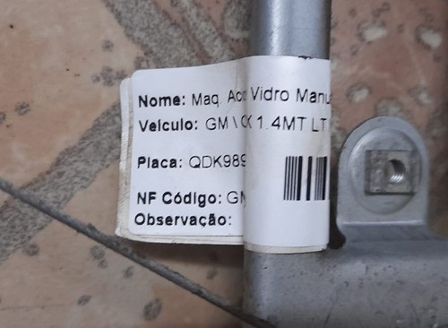 Máquina De Vidro Gm Onix 1.4 2015 Traseira Direita