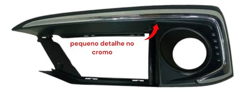 Grade Farol Milha Lado Esquerdo Cromado Honda Civic G10 2019