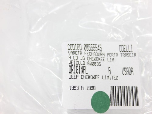 Vareta Fechadura Porta Tras Ld Jg Cherokee Limited 93/98 Us 