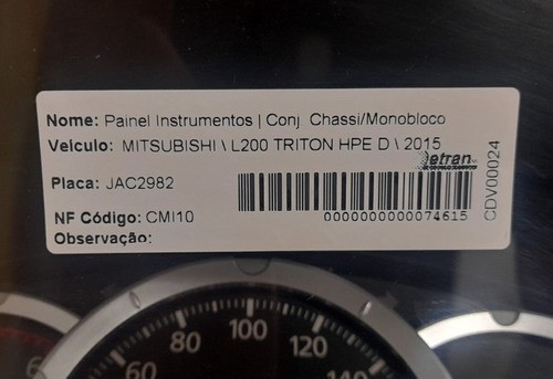 Painel De Instrumentos Mitsubishi L200 Triton 2015 8100c113