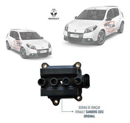 Bobina Ignição Renault Sandero Logan 1.0 16v 2011 2012 2013