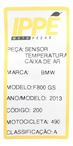 Sensor Temperatura Caixa Ar Bmw F800 Gs (490)