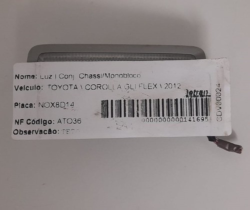 Luz Interna Toyota Corolla Gli Flex 2012 - 81340030100