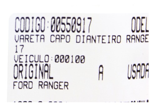 Vareta Capô Dianteiro Ranger 93/04 Usado (917)