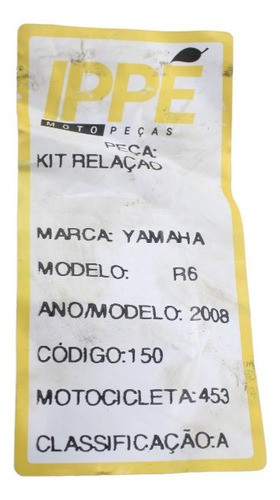 Relação Kit Yamaha Yzf R6 (453)