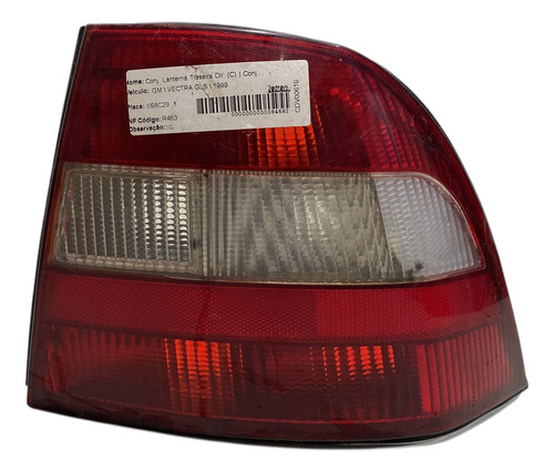Lanterna Traseira Gm Vectra 96 Até 99 Lado Direito