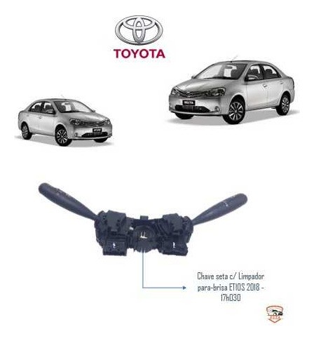 Chave Seta Limpador Parabrisa Toyota Etios 2017 2018 2019