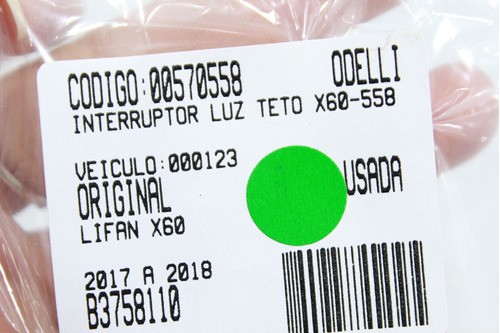 Interruptor Luz Teto X60 17/18 Usado (558)