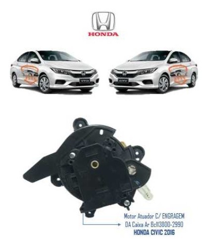 Motor Atuador C/ Engr. Caixa De Ar Civic 2016 Bc113800-2990