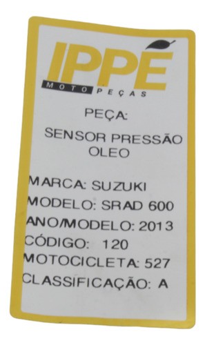 Sensor Pressão Óleo  Suzuki Srad 600 2013 (527)